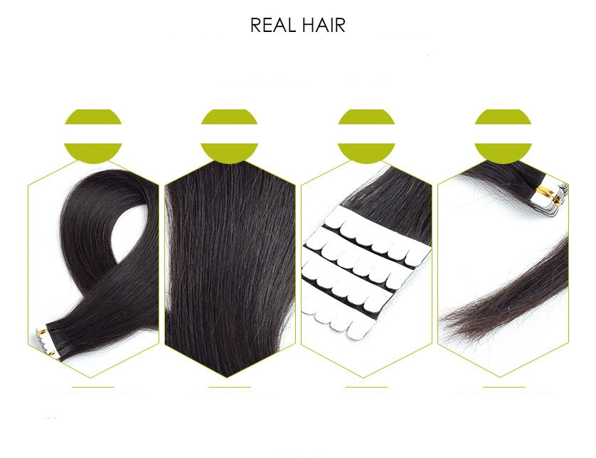 Natural color hair wig reality seamless hair extensions hair stealth seamless wig