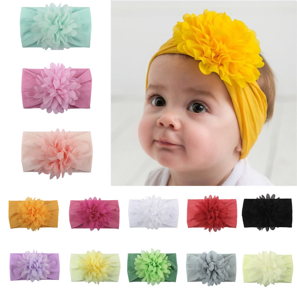 Children Creative Chiffon Flower Headband Baby Hair Accessories Cute Princess Headband