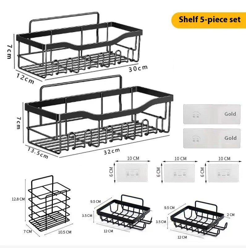 Adhesive Shower Caddy, Stainless Steel No Drilling