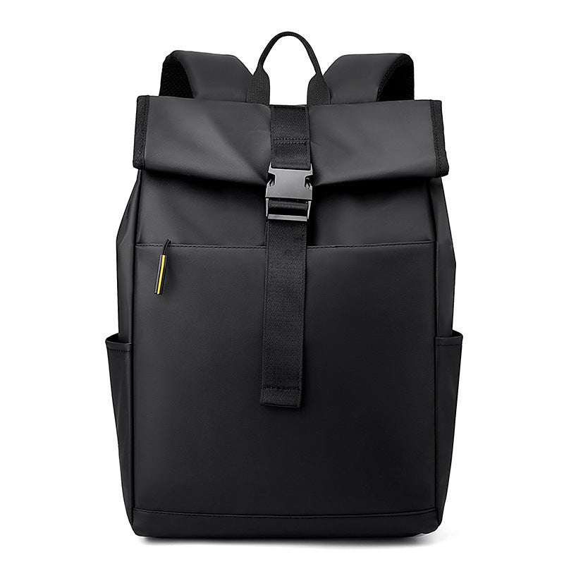 Roll Top Laptop Backpack Multifunctional Expandable Clothing Casual Daypack for Men Women Adjustable Capacity 17-20L(Black)
