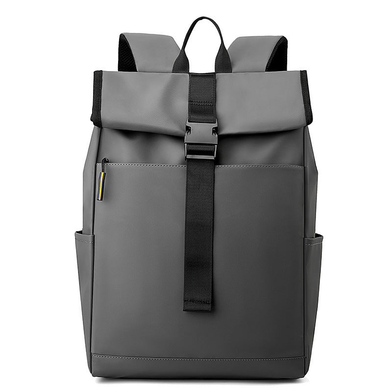 Roll Top Laptop Backpack Multifunctional Expandable Clothing Casual Daypack for Men Women Adjustable Capacity 17-20L(Black)