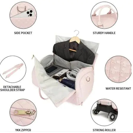 Quilted Polyester Travel Duffel Bag