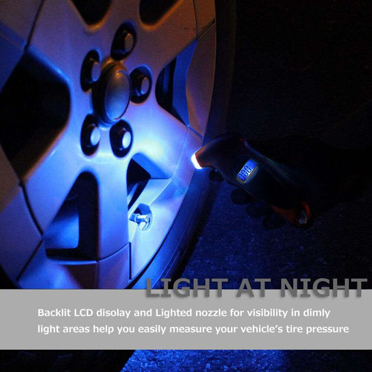 150PSI Digital Tire Pressure Gauge Backlight LCD Tire Air Monitoring Meter