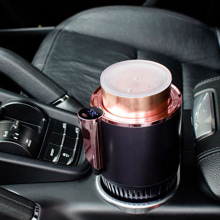 2 In1 Car Heating Cooling Cup 12V Smart Car Cup Holder Digital Temperature