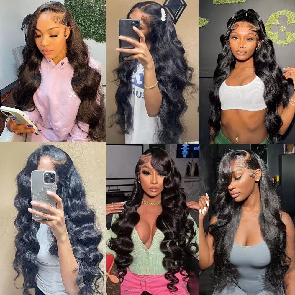 6x4 Density Virgin Human Hair Wigs For Women Vietnamese Raw Hair Transparent Lace Front Pre-Plucked Bleached Knots