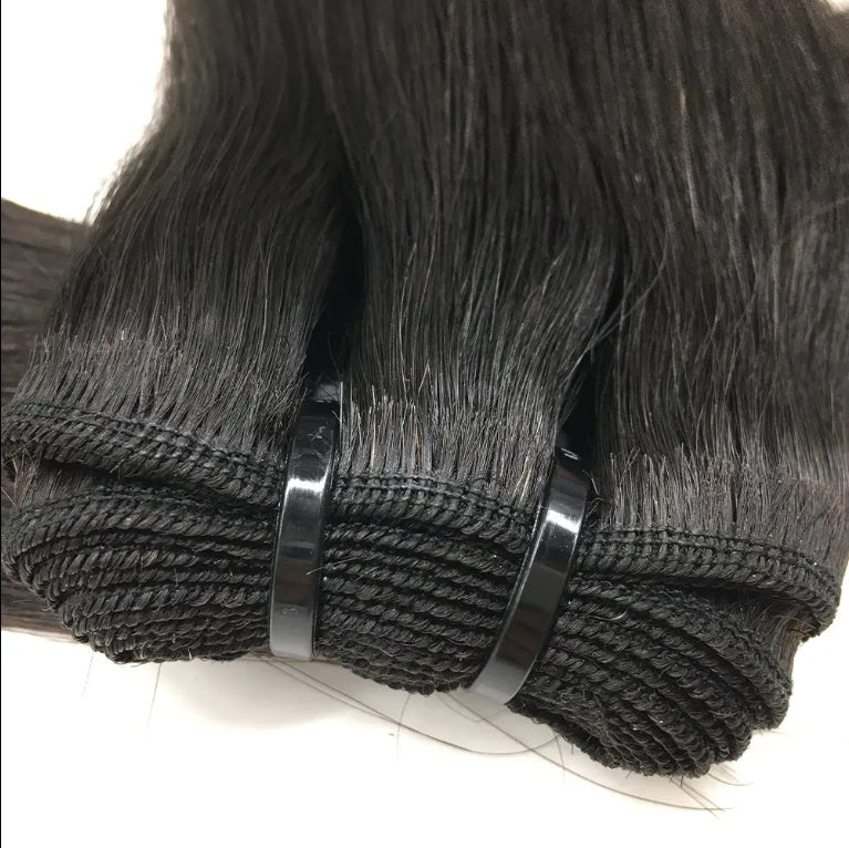 Raw Indian Cuticle Aligned Hair Extensions, Straight Weft, No Tangling, No Shedding, From A Donor Wave Style