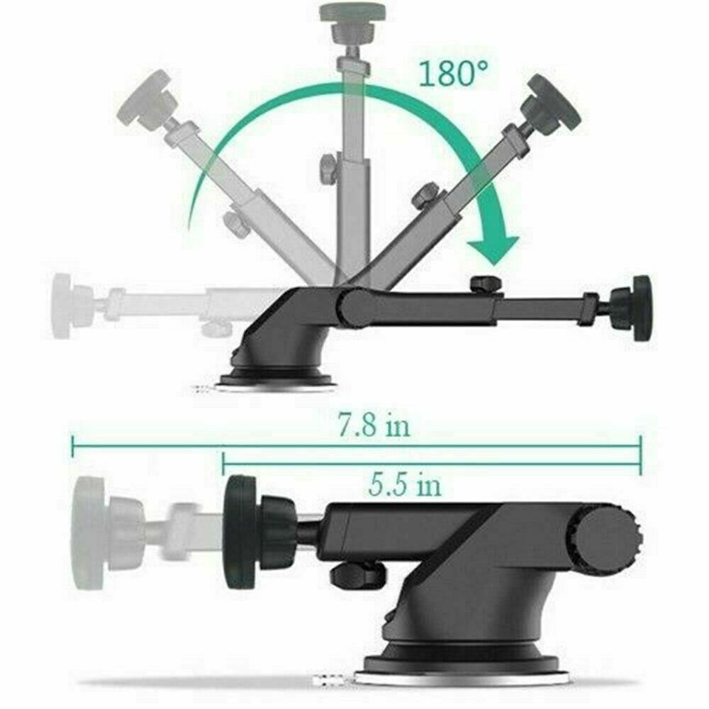 360-Degree Rotation Car Bracket With Adjustable Strength Suction Cup Car Mount