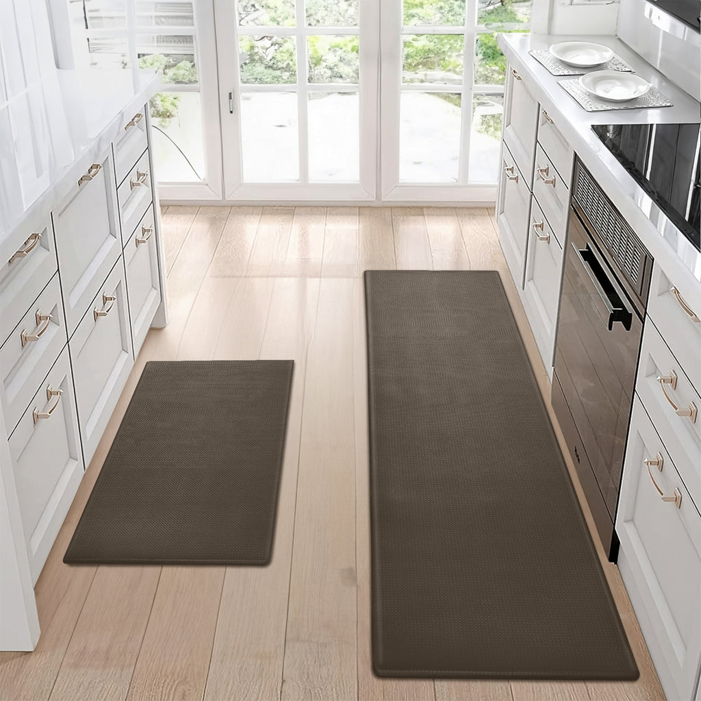 17.3 x17.3 x 59 inches Kitchen Floor Mat Two-piece Set Of Non-slip, Waterproof And Easy To Scrub For Home, Kitchen
