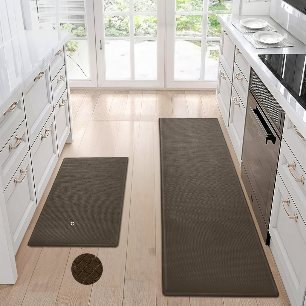 17.3 x17.3 x 59 inches Kitchen Floor Mat Two-piece Set Of Non-slip, Waterproof And Easy To Scrub For Home, Kitchen