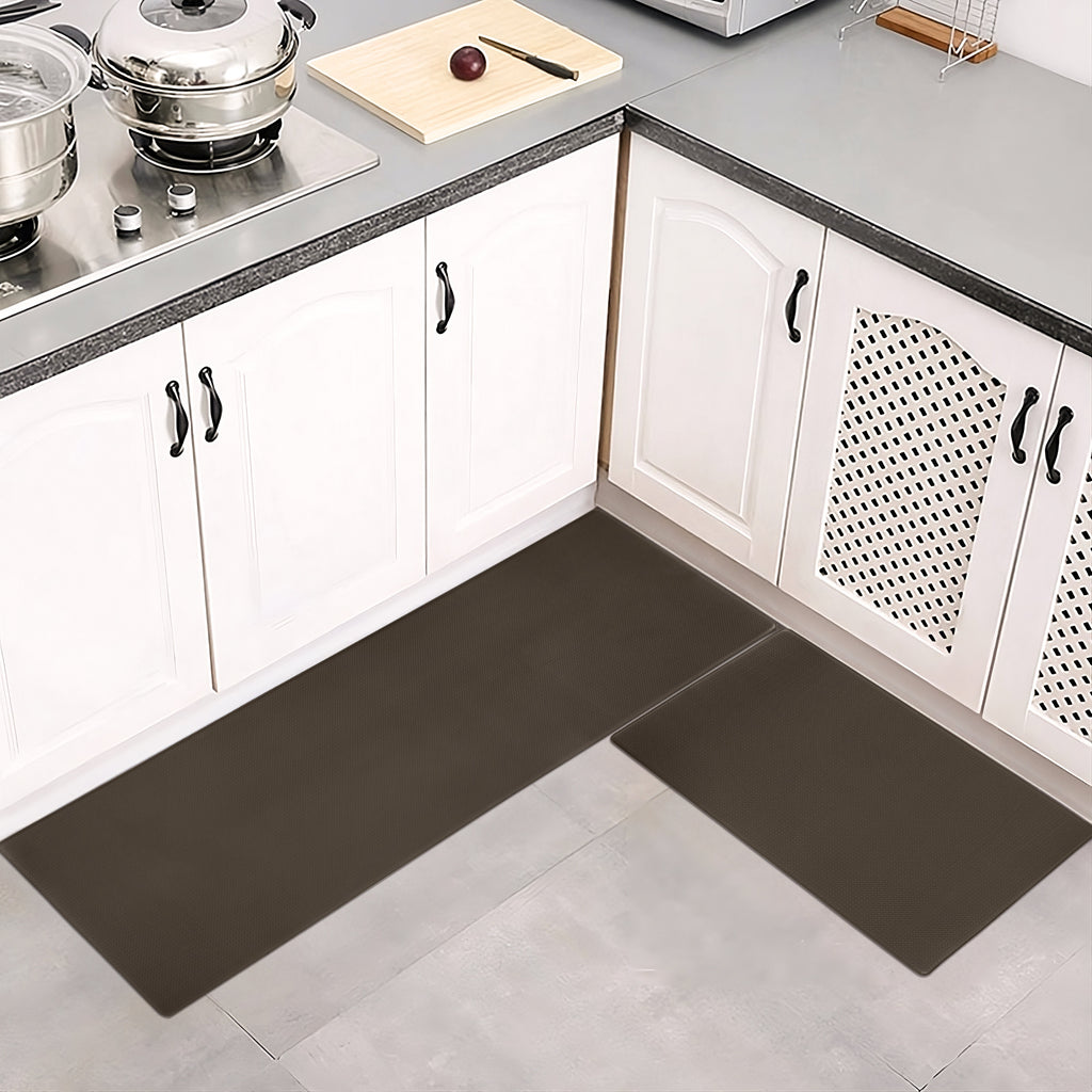 17.3 x17.3 x 59 inches Kitchen Floor Mat Two-piece Set Of Non-slip, Waterproof And Easy To Scrub For Home, Kitchen