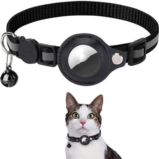 Reflective Waterproof  Detatchable Airtag Holders Cat Dog Kitten Puppy Nylon Collar