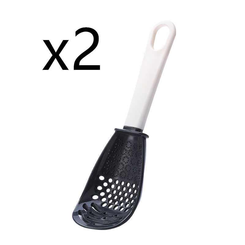 Multifunctional Slotted Spoon Grinding Cooking Spoon