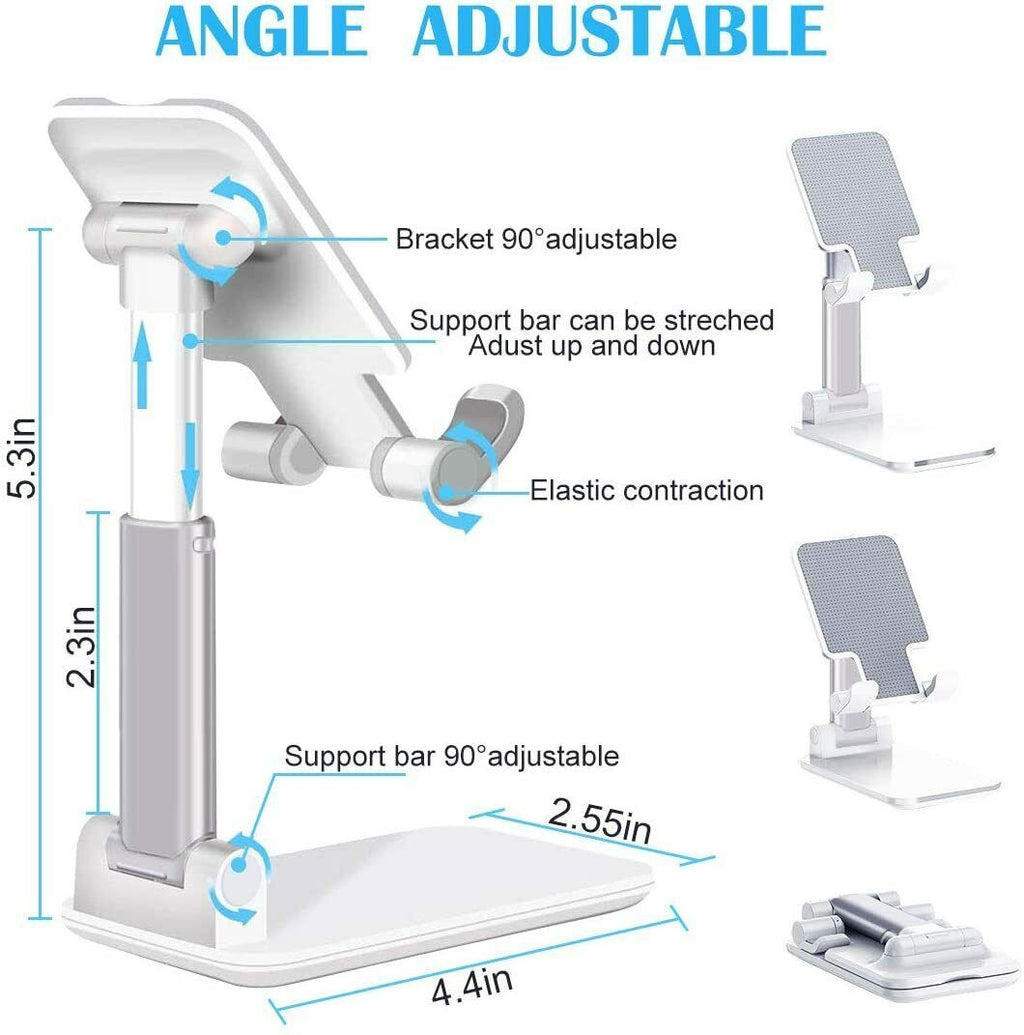 Cell Phone Stand Desktop Holder Tablet Stand Foldable Electronic Stand, for up to 12 Inches, 1 Total Count