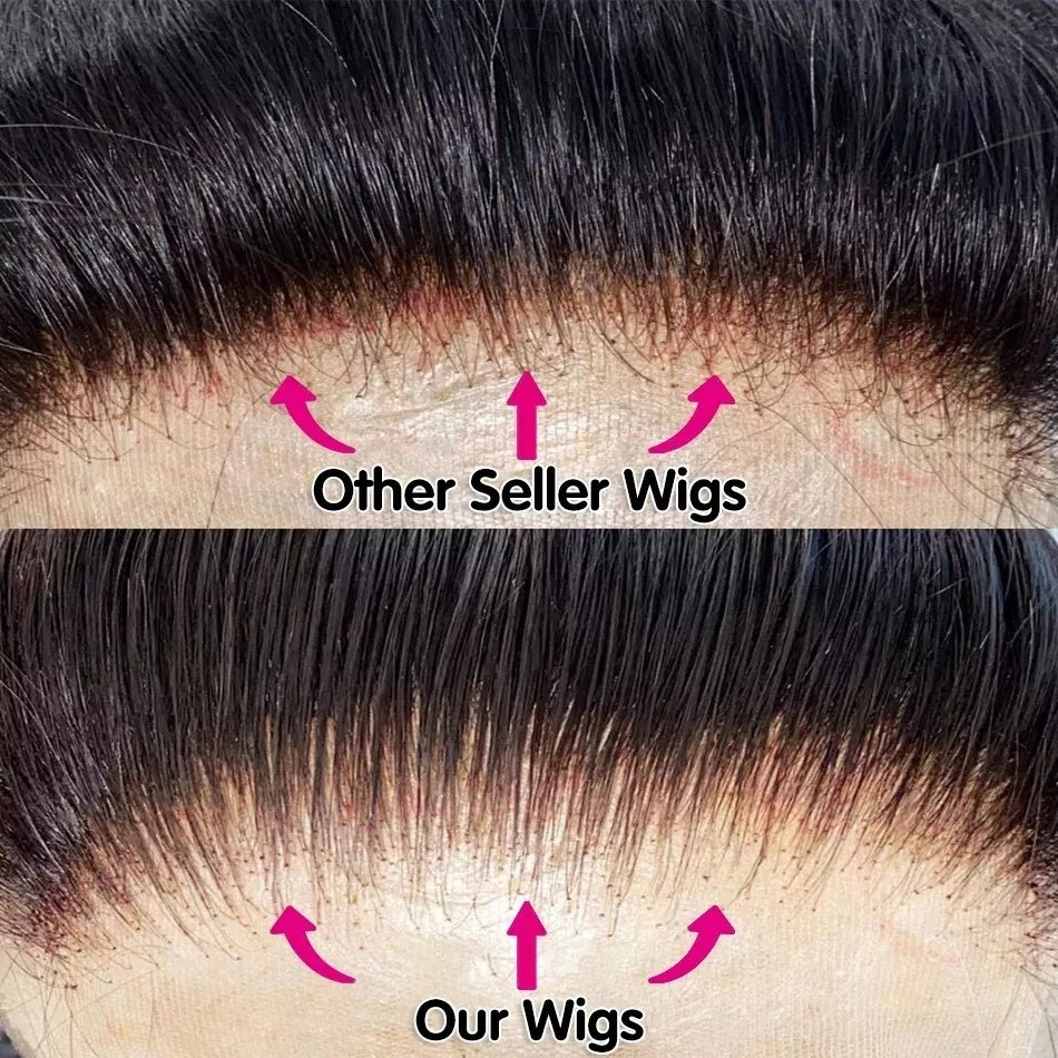 6x4 Density Virgin Human Hair Wigs For Women Vietnamese Raw Hair Transparent Lace Front Pre-Plucked Bleached Knots