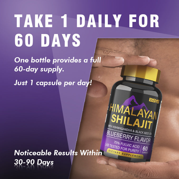 BSBY PREMIUM SHILAJIT GUMMIES TAKE 1 PER DAY 60'S