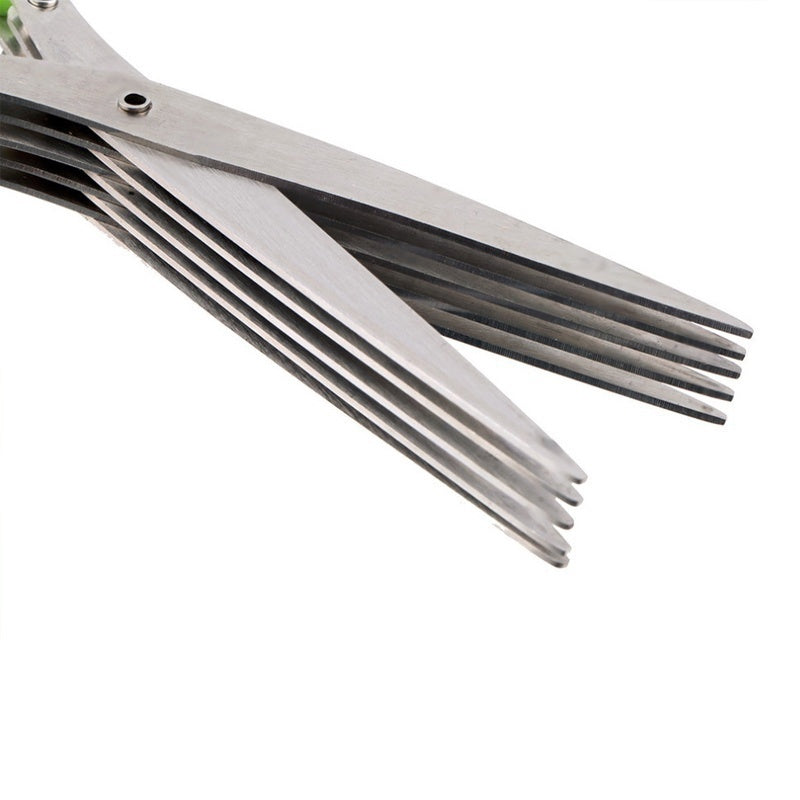 Multifunctional Multi-layer Green Onion Scissors, Stainless Steel