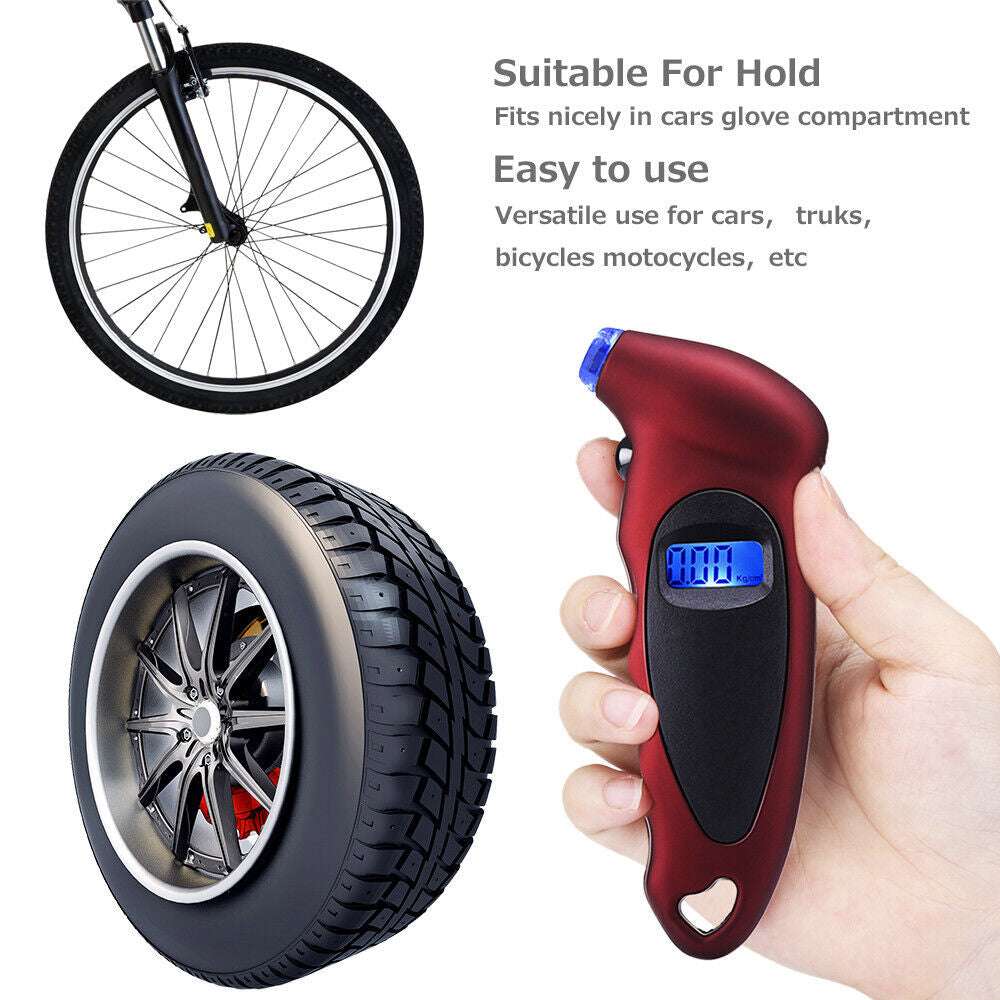 150PSI Digital Tire Pressure Gauge Backlight LCD Tire Air Monitoring Meter