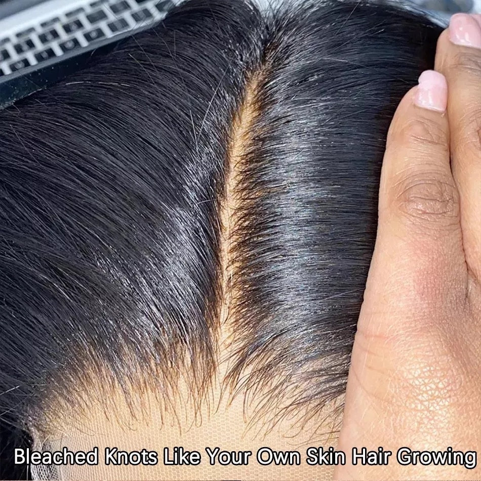 6x4 Density Virgin Human Hair Wigs For Women Vietnamese Raw Hair Transparent Lace Front Pre-Plucked Bleached Knots