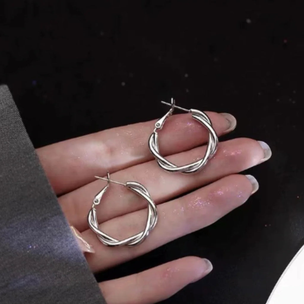 Twisted Turn Hoop Earrings