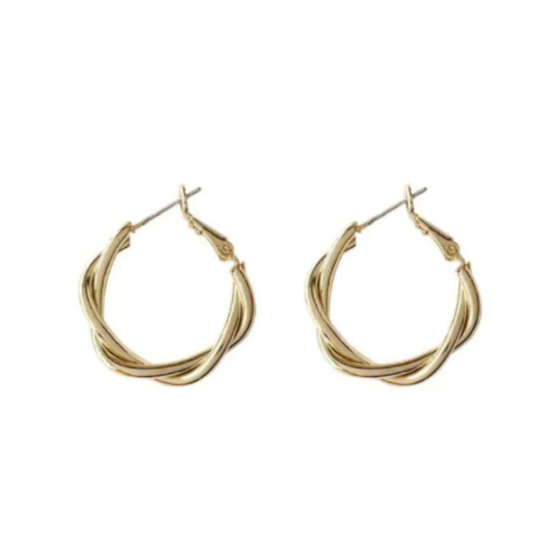 Twisted Turn Hoop Earrings
