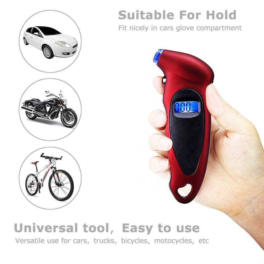 150PSI Digital Tire Pressure Gauge Backlight LCD Tire Air Monitoring Meter