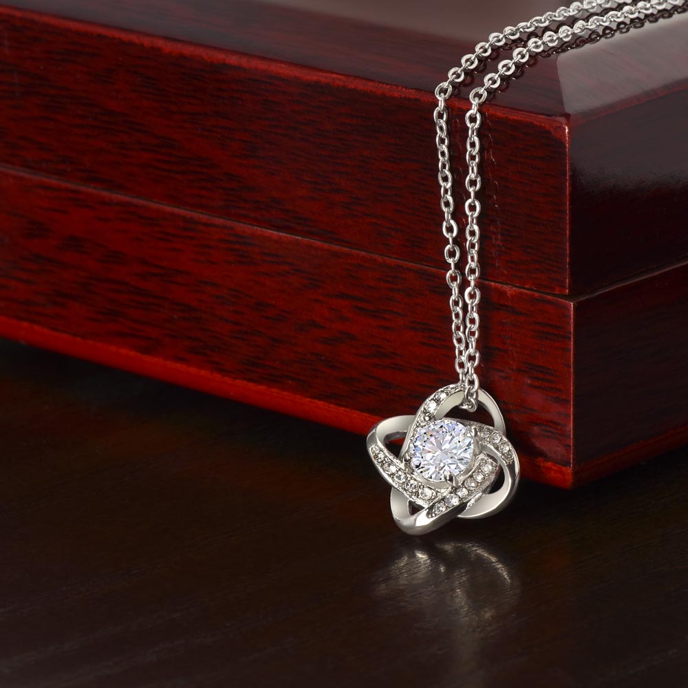 14k or 18k Gold Plated Love Knot Necklace Yellow Gold Finish Pendant Necklace Gift for Women Women's Jewelry Gift for Wife, Daughter, Granddaughter or Mom