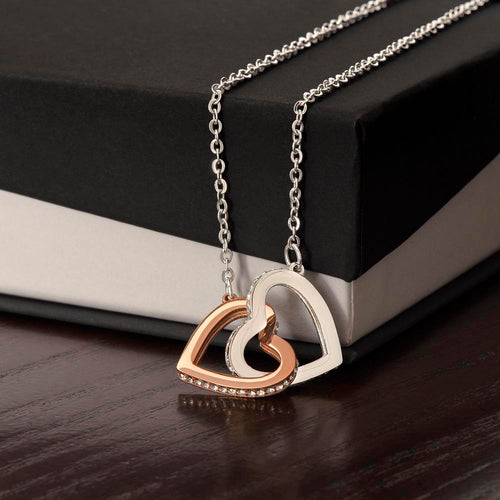 14k gold plated Interlocking  Hearts  Necklace