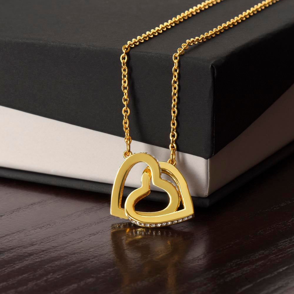 14k gold plated Interlocking  Hearts  Necklace