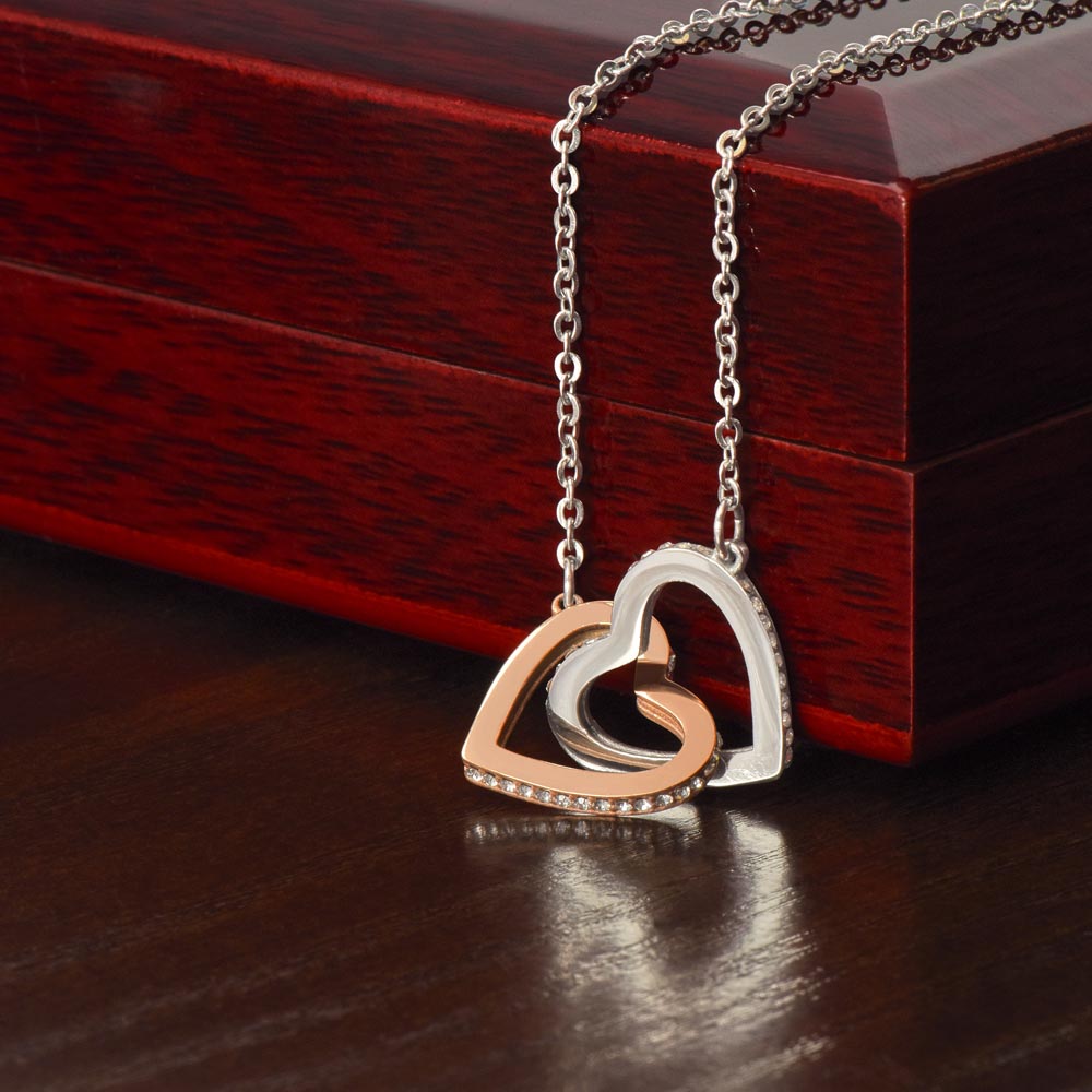 14k gold plated Interlocking  Hearts  Necklace