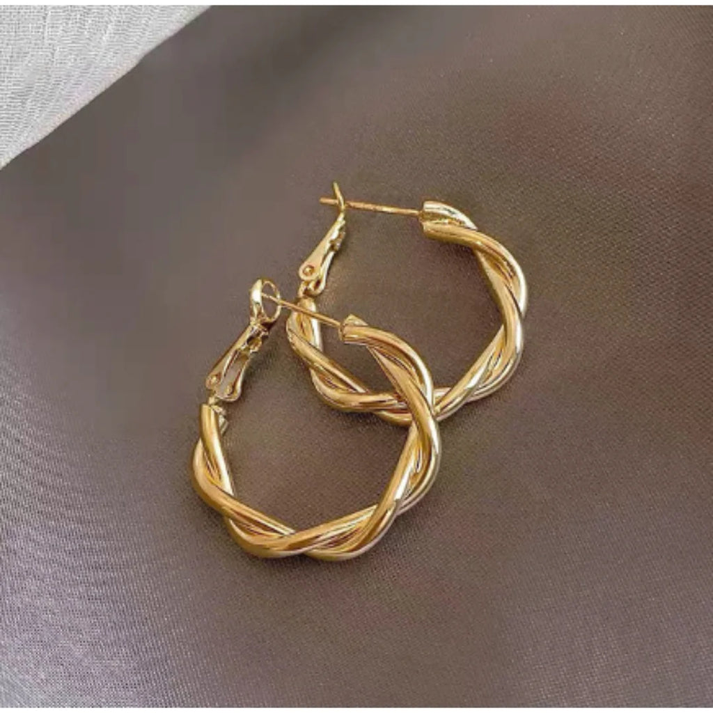 Twisted Turn Hoop Earrings