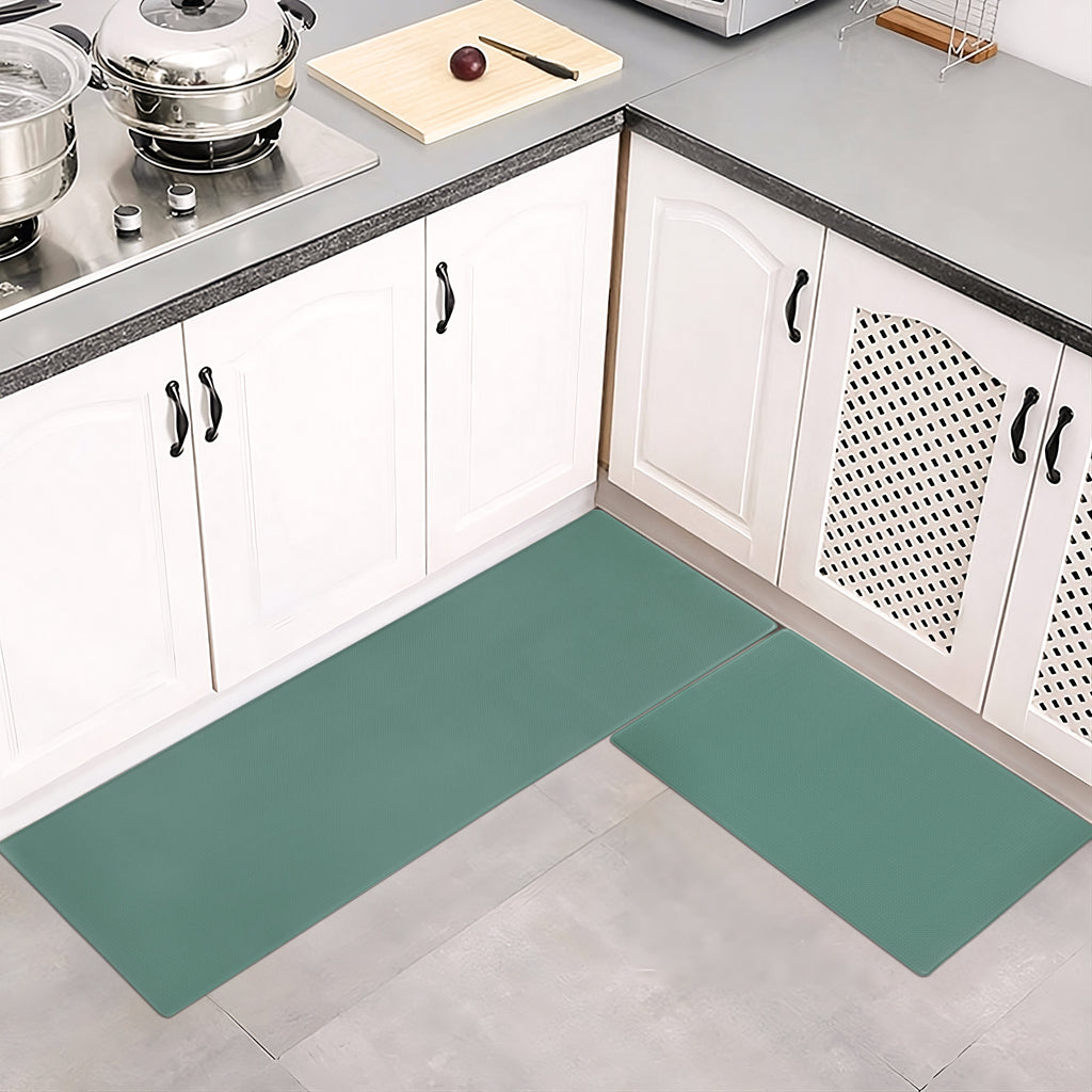 17.3 x17.3 x 59 inches Kitchen Floor Mat Two-piece Set Of Non-slip, Waterproof And Easy To Scrub For Home, Kitchen