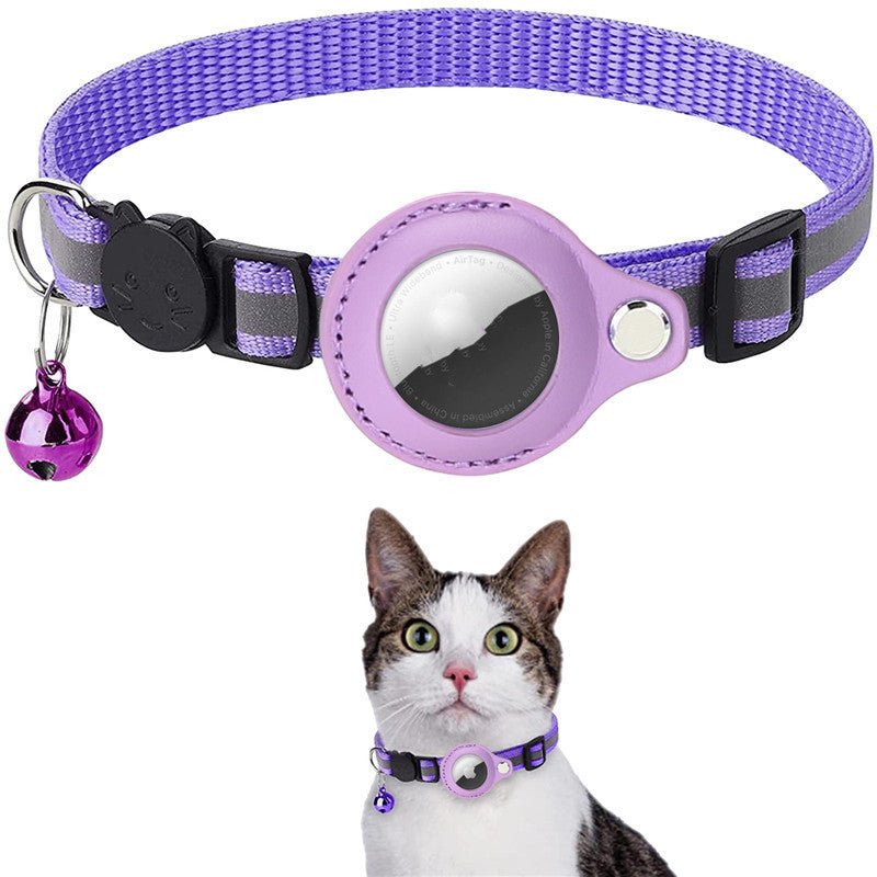Reflective Waterproof  Detatchable Airtag Holders Cat Dog Kitten Puppy Nylon Collar