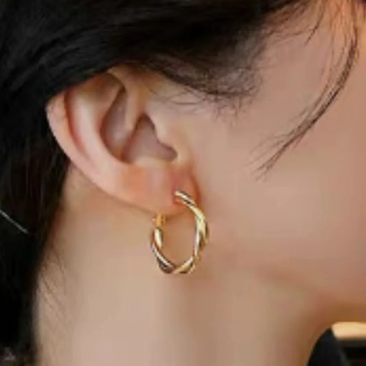 Twisted Turn Hoop Earrings